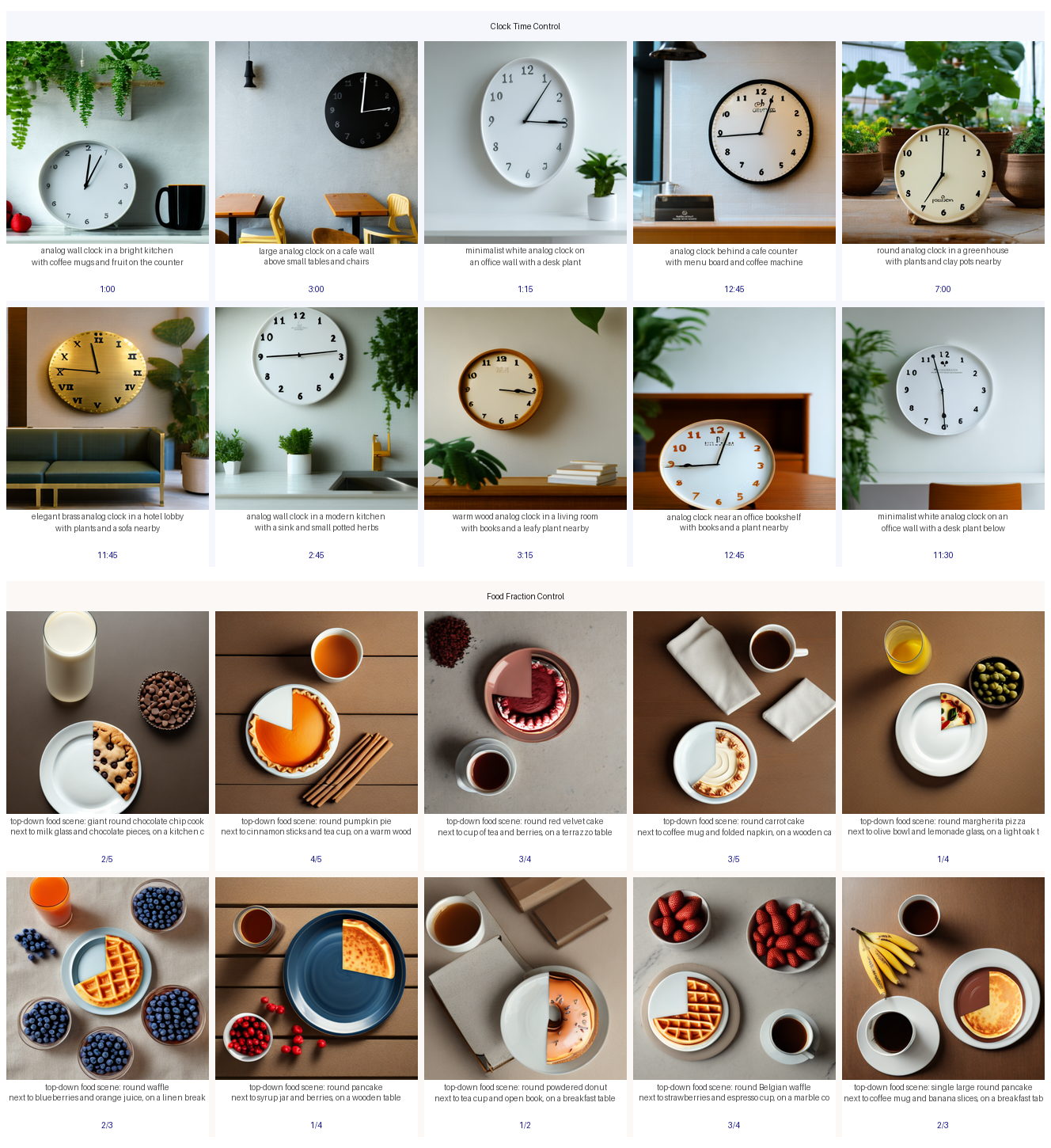 Scene generation examples.